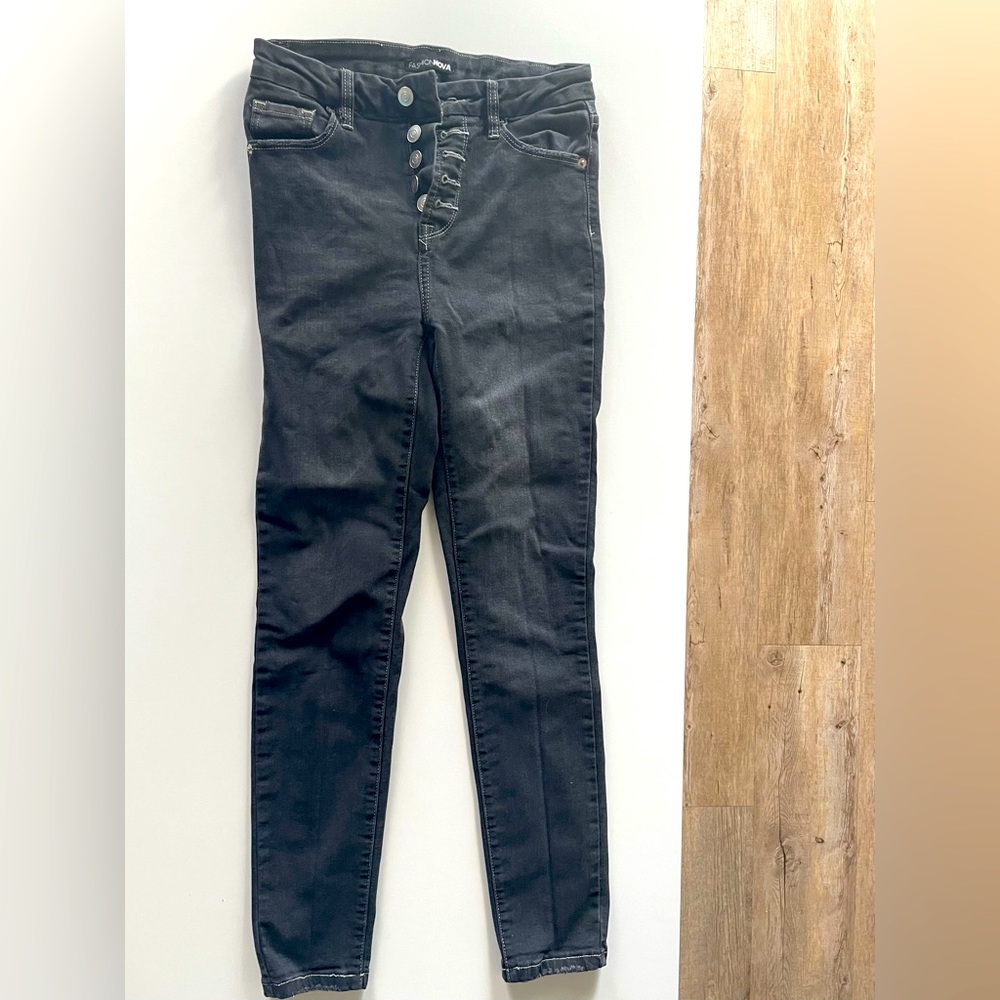 Fashion Nova Charcoal High Rise Women's Jeans